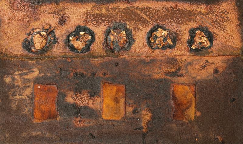 Oxidationsfarben, Rosteffekt und Patina, mit Spachtelmassen und Acrylfarbe
